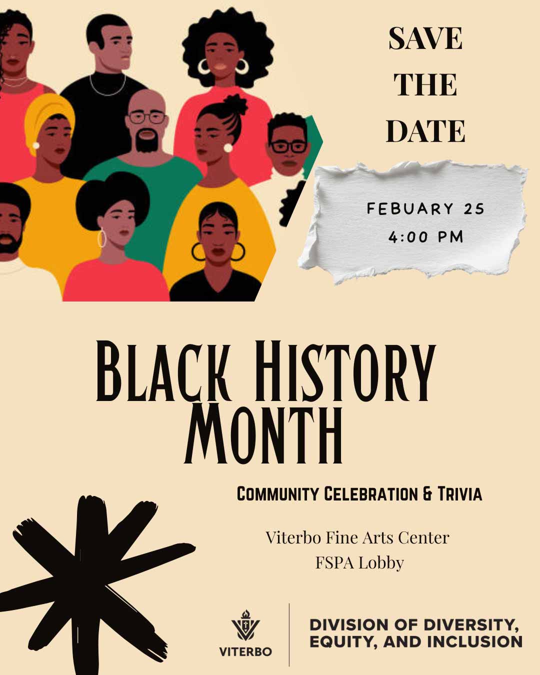 Black History Month Community Celebration and Trivia event banner